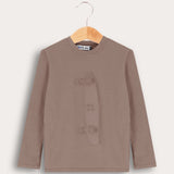 חולצת פוטר עם סקייטבורד - בז'