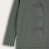 Boys' French T-shirt with Skateboard - Dark Green