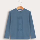 חולצת פוטר עם סקייטבורד - כחול