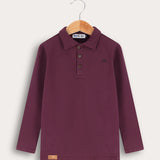 Basic French Polo Shirt - Purple