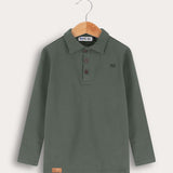 Basic French Polo Shirt - Dark Green