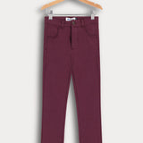 מכנסיים ארוכים עם כיסים - בורדו