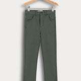 מכנסיים ארוכים עם כיסים - זית