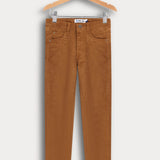 מכנסי קורדרוי בגזרת סקיני - קאמל