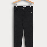 מכנסי קורדרוי בגזרת סקיני - שחור