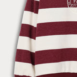 חולצת ניקי פסים - בורדו