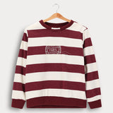 חולצת ניקי פסים - בורדו