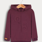 חולצת קפוצ'ון סיומת ריב - חציל