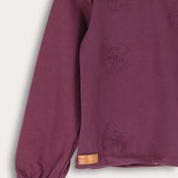 Girls' French Shirt with Bow Ties - Purple