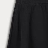 חצאית פעמון עם גומי רחב - שחור
