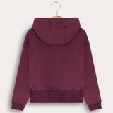 French Girls Hoodie with Fur - Purple