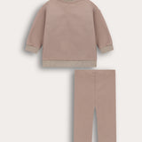 Baby Girls French Bow Tie Set - MOCHA