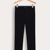 Long skinny jersey pants - black