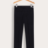 Long skinny jersey pants - black