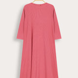 3/4 Sleeve Teddy Bear Nightgown - Pink