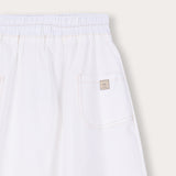 Denim skirt with pockets - white