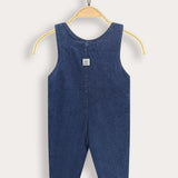Long denim overalls - dk. blue