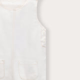 Long denim overalls - white