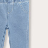 Long denim tights - blue