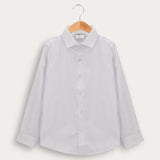 חולצה מכופתרת עם צווארון - לבן