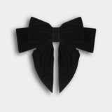 סיכת פפיון קטיפה - שחור