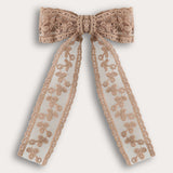 Lace bow tie - beige