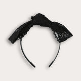 קשת פפיון תחרה - שחור