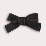 סיכת פפיון ג'ינס - שחור