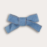 סיכת פפיון ג'ינס - כחול