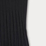 חצאית פליסה בד סריג - שחור