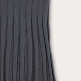 חצאית סריג פליסה - אפור