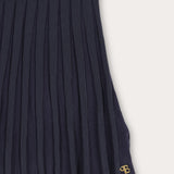 חצאית סריג פליסה - נייבי