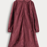 שמלת קטיפה עם צווארון - חציל