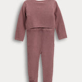 ביביגרו סריג עם קרדיגן  - ורוד