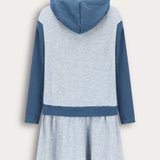 שמלת סריג קפוצ'ון - תכלת