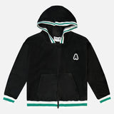 עליונית קפוצ'ון קטיפה ריב - שחור