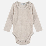 Rivet Perforated Bodysuit - Beige