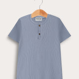 Waffle shirt S.K. - blue