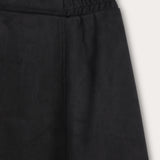 חצאית במראה זמש - שחור