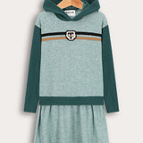 שמלת סריג קפוצ'ון - מנטה