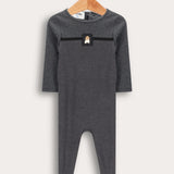 בייביגרו סריג בשילוב ריב - אפור