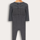 בייביגרו סריג בשילוב ריב - אפור