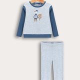 סט בייבי סריג - תכלת