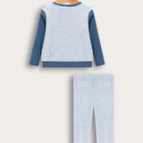 סט בייבי סריג - תכלת