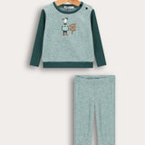 סט בייבי סריג - מנטה