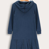 שמלת קפוצ'ון ריב קומות - כחול