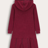 שמלת קפוצ'ון ריב קומות - בורדו