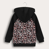 חולצה מנומרת עם קפוצ'ון - בורדו