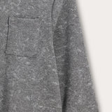 חולצת ריב עם כיס - אפור