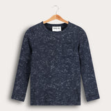 חולצת ריב עם כיס - נייבי